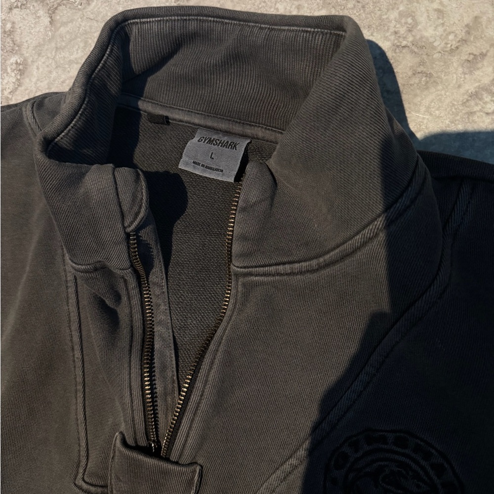Gymshark Charcoal Zip-Up Sweater - Picture 3 of 3